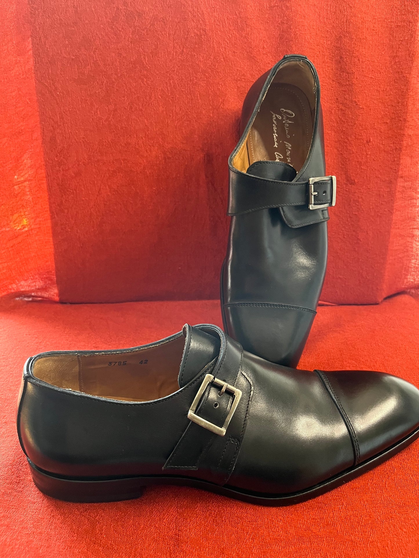 Antonio Maurizi Italian Leather Side Buckle Men's Shoe-Size 42 (US 9)
