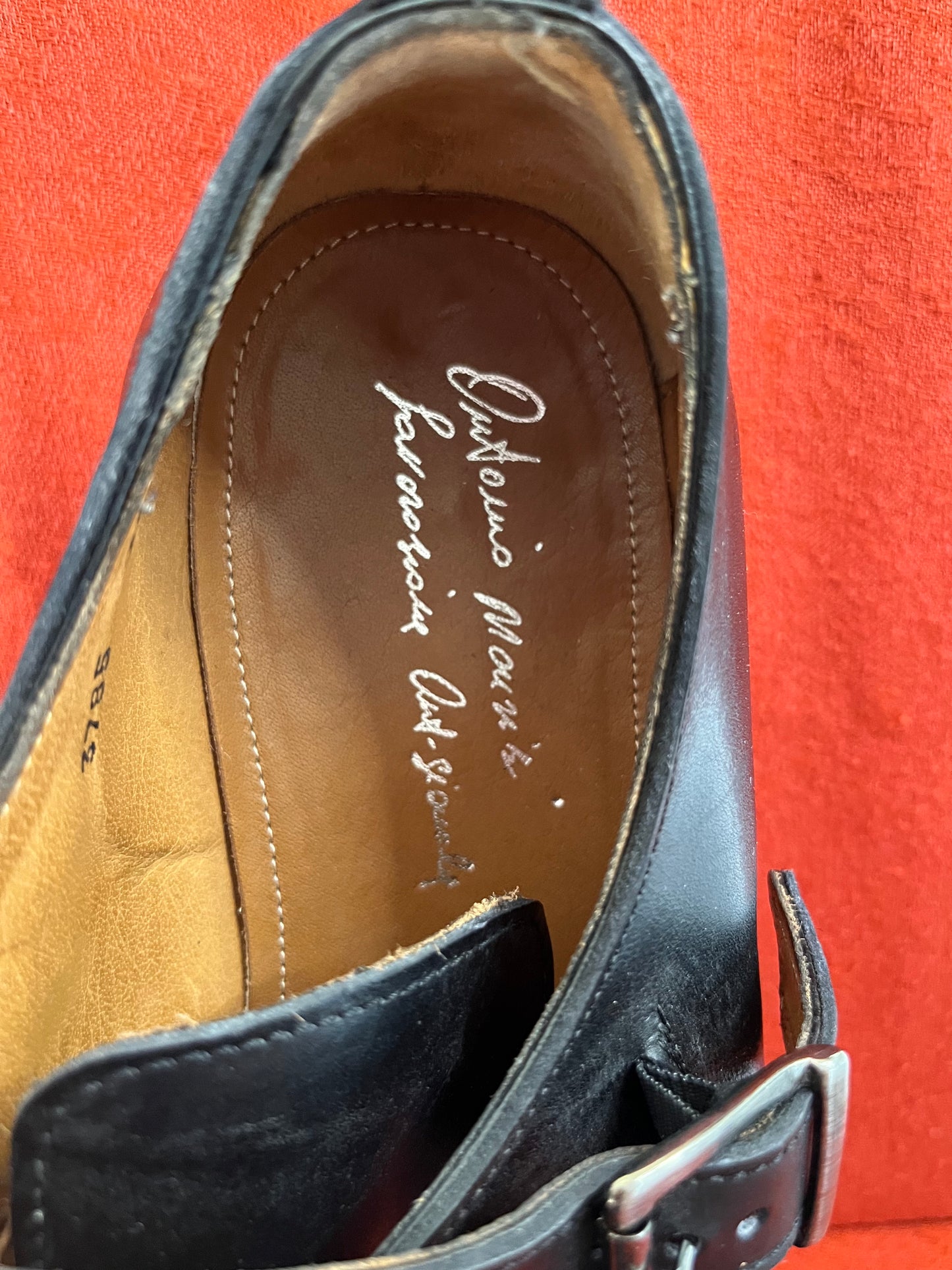 Antonio Maurizi Italian Leather Side Buckle Men's Shoe-Size 42 (US 9)