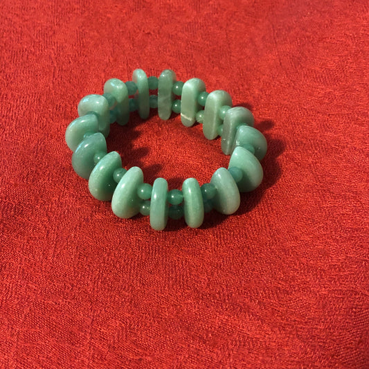 Geometric Shaped Natural Jade Bracelet