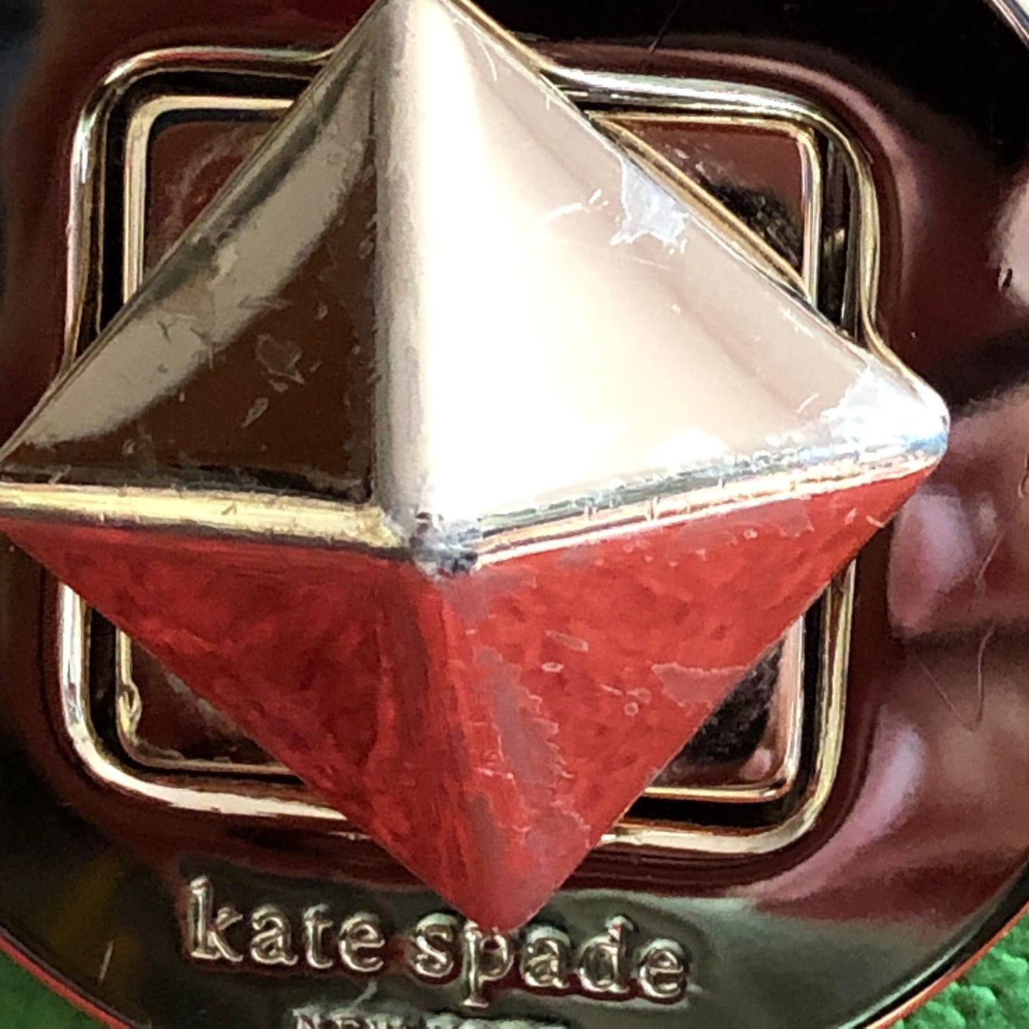 Kate Spade New York Leather Trimmed Straw Clutch w Storage Bag