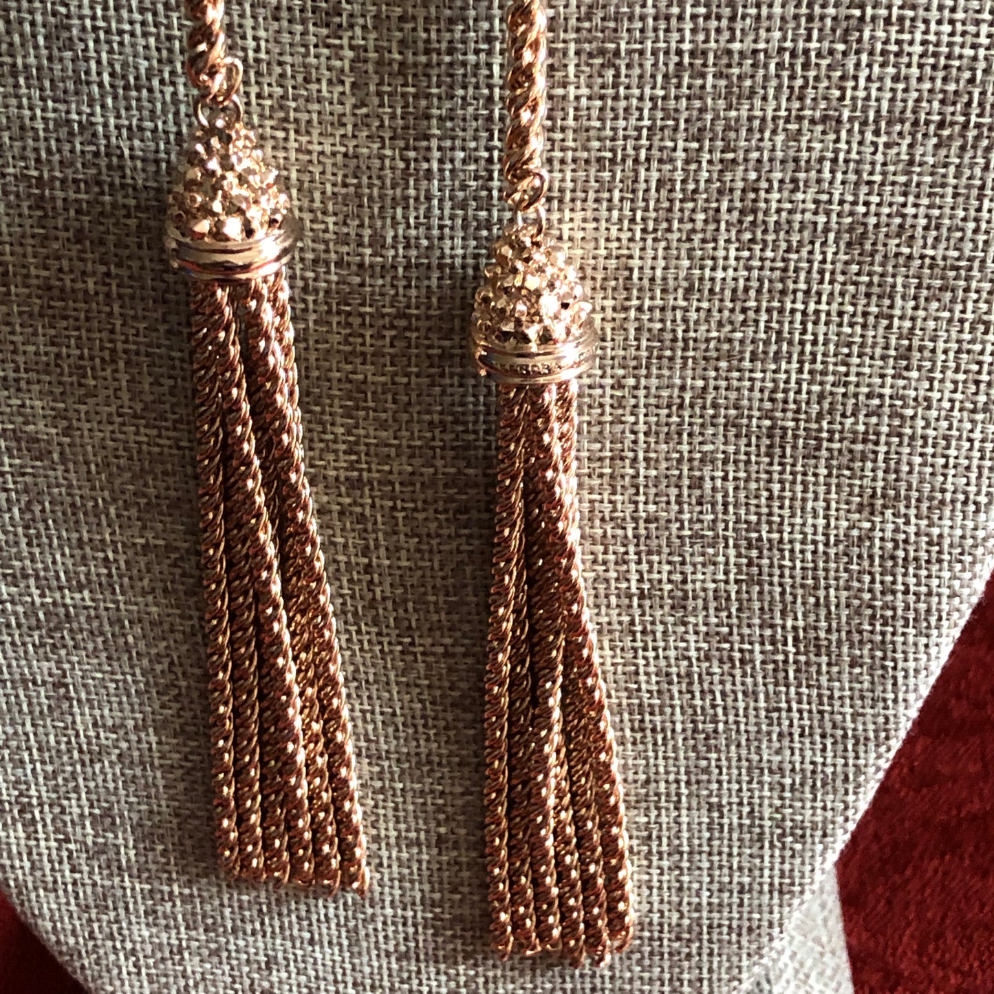 Kendra Scott Rose Gold Tone Lariat Necklace with Tassel