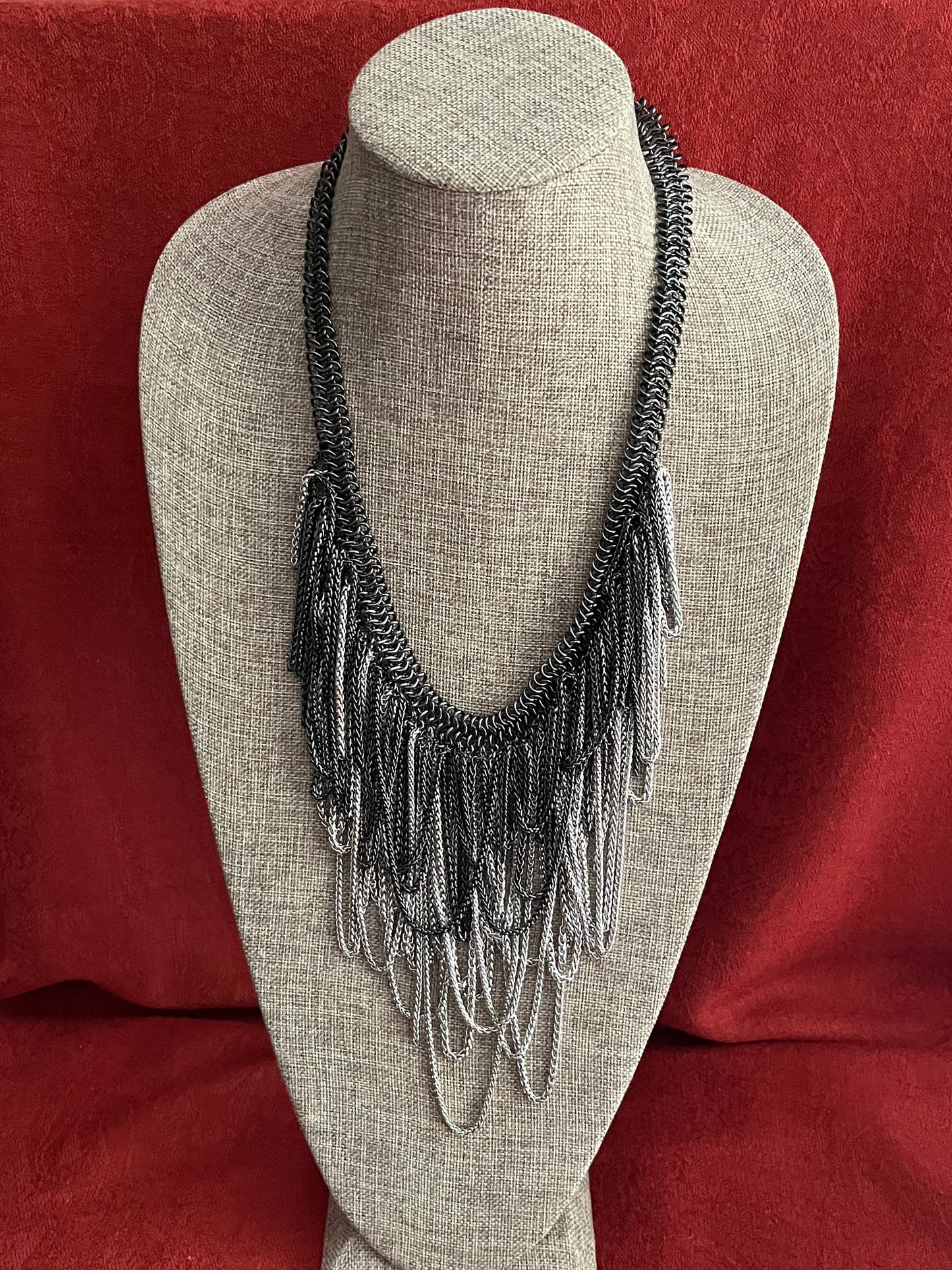 Kendra Scott "Margot" Fringe Mesh Statement Necklace