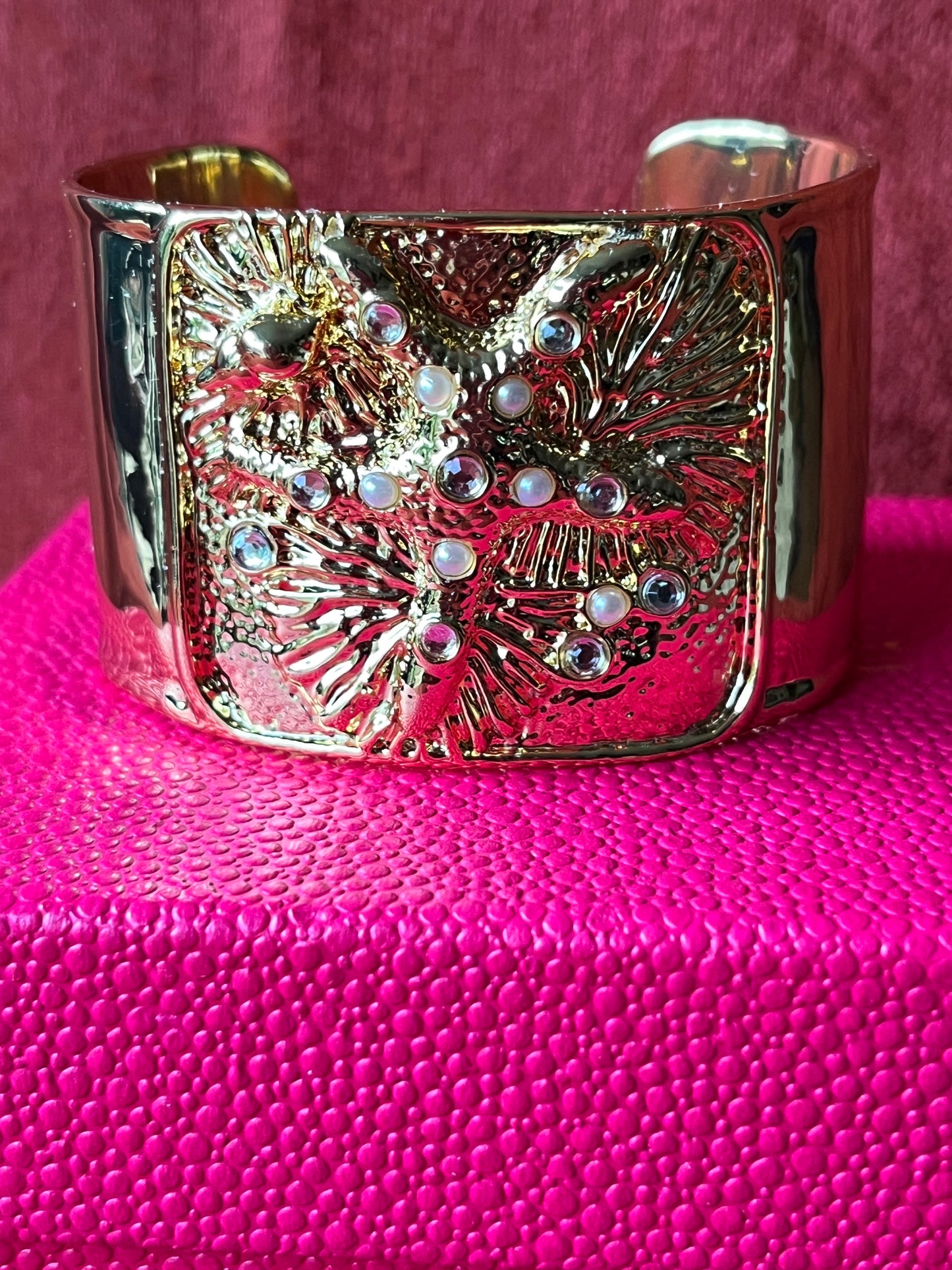 Lilly Pulitzer Gold Metallic Sea Treasure Cuff-NIB