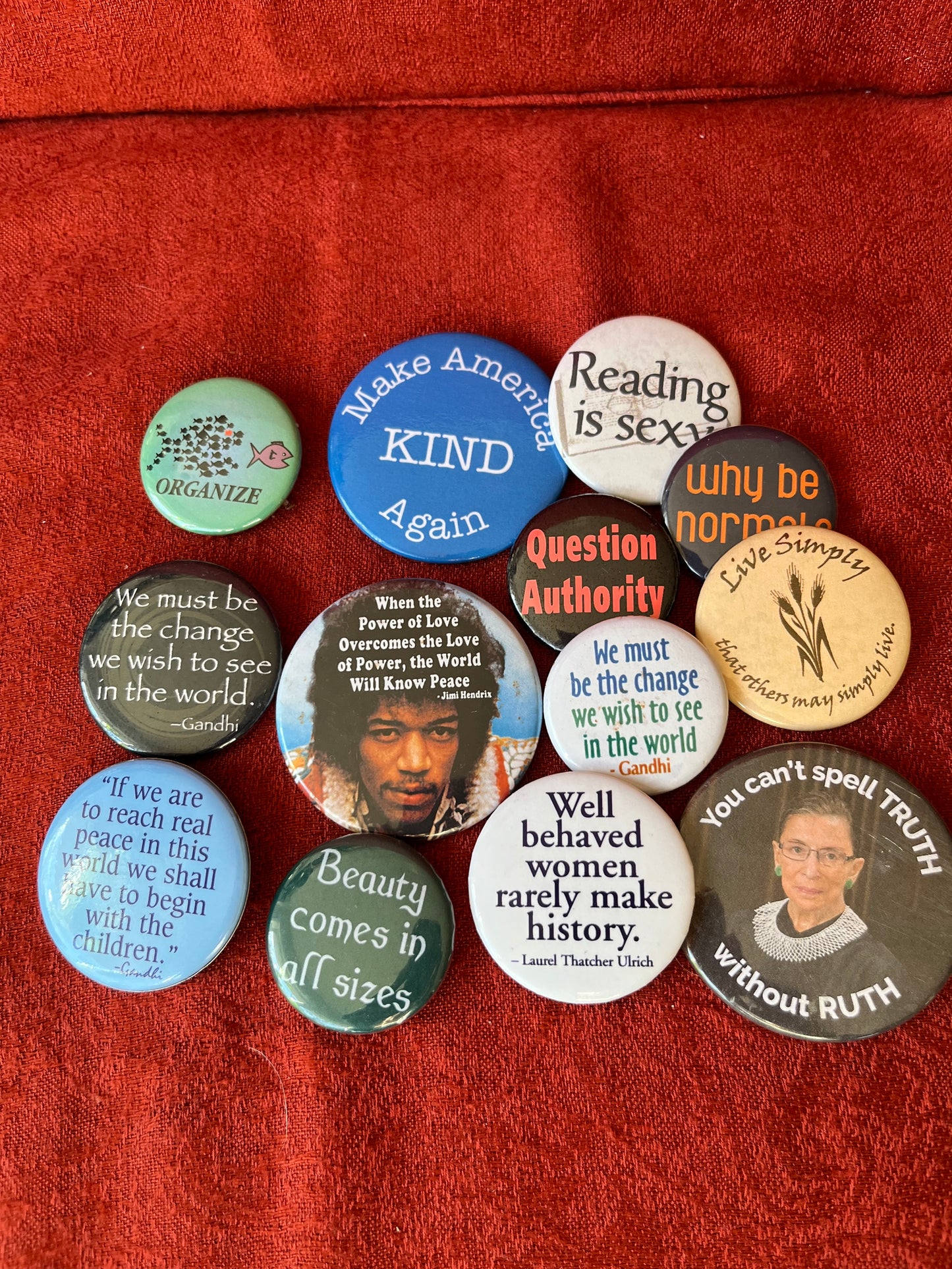 Political and Inspirational Pin Collection