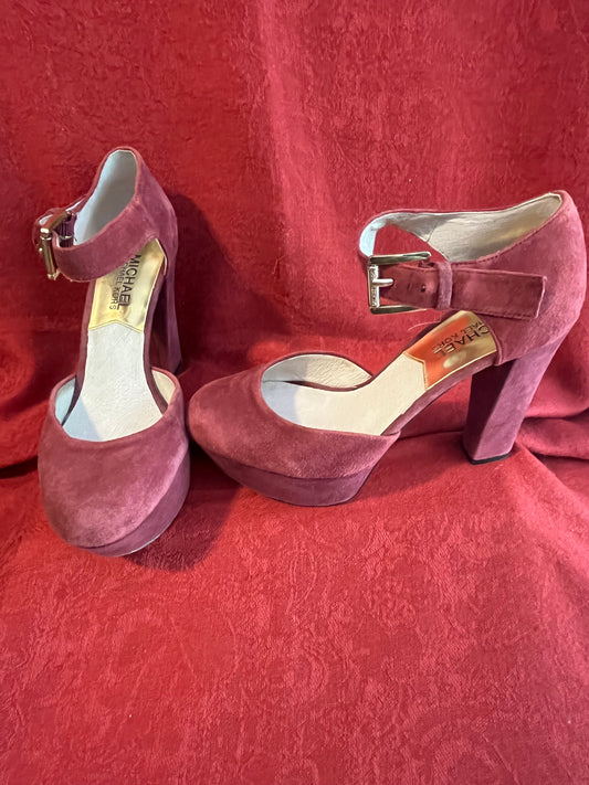 Michael Kors Suede Platform Mary Janes-Size 5 1/2 M