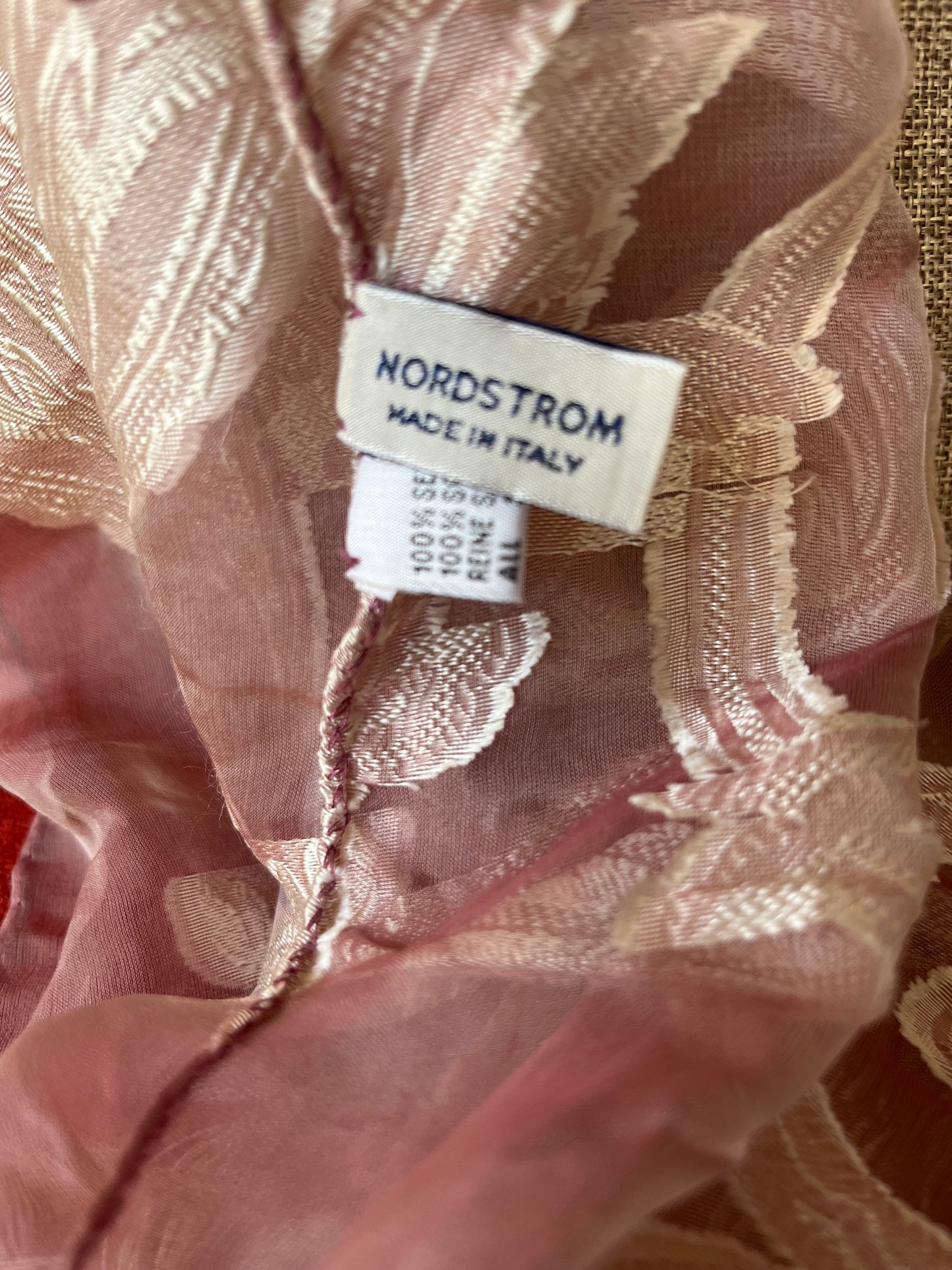 Nordstorm Silk Burnout Scarf With Fringe