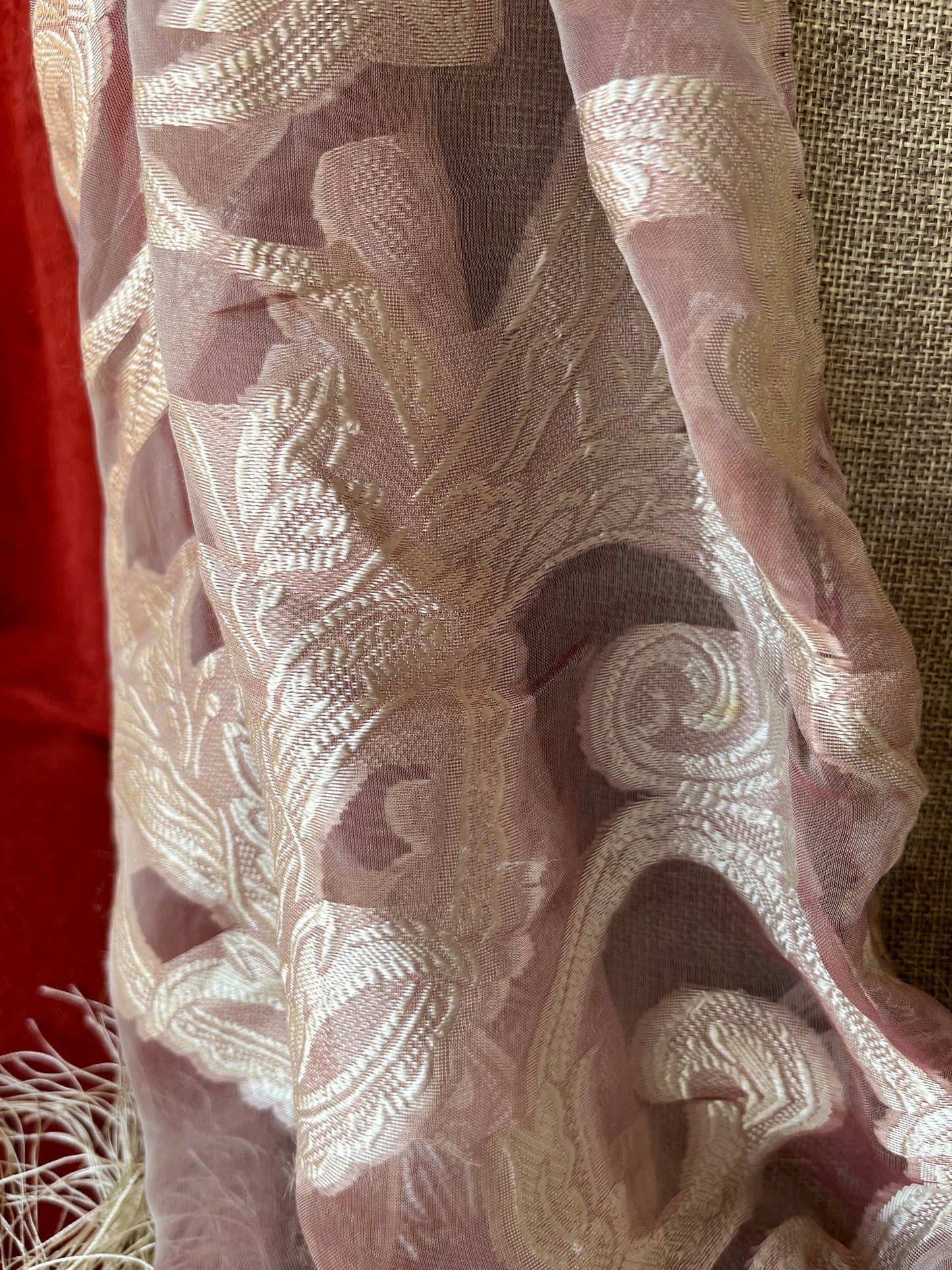 Nordstorm Silk Burnout Scarf With Fringe