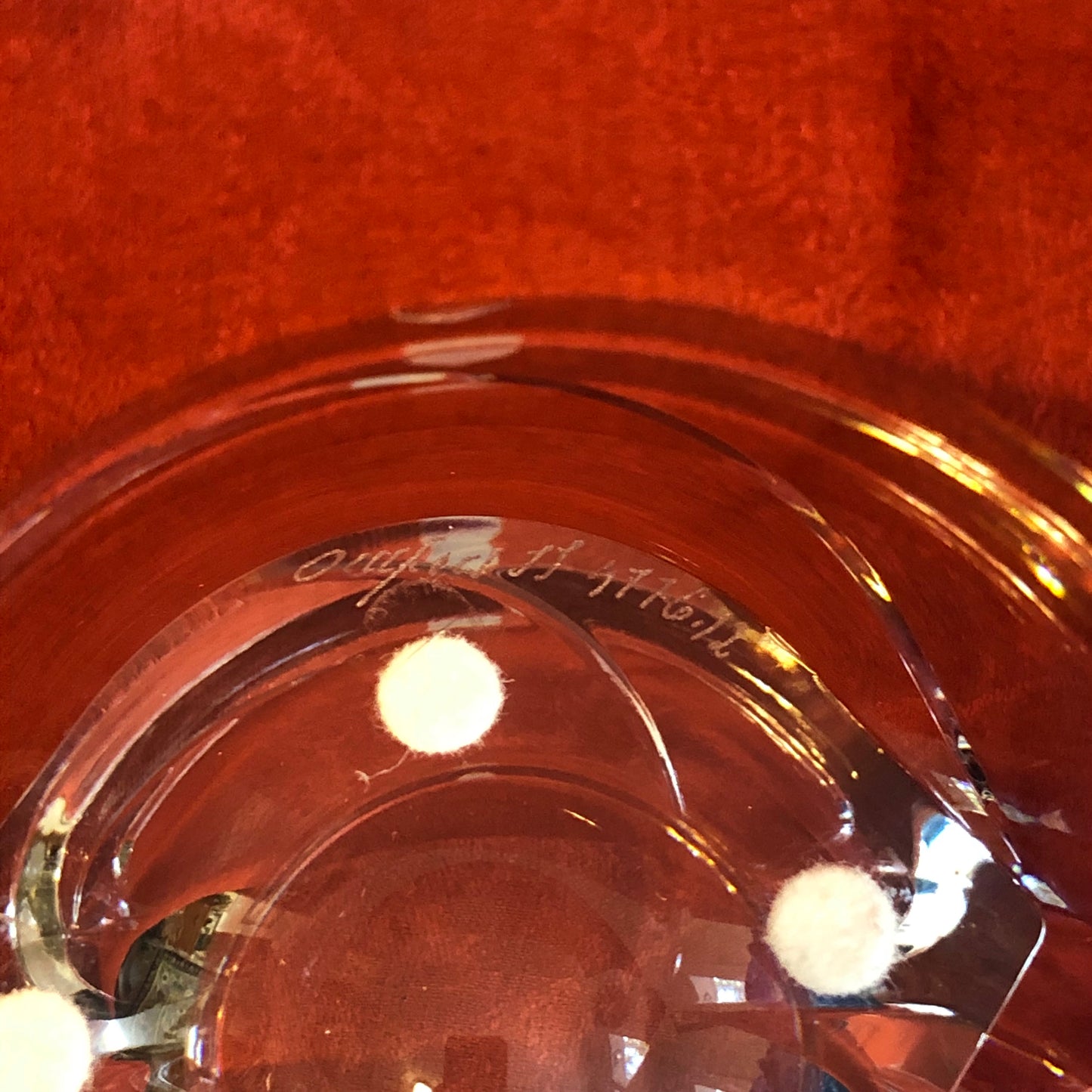 Orrefors Sweden Crystal Bowl-Marin Swirl Cut - #4776-12