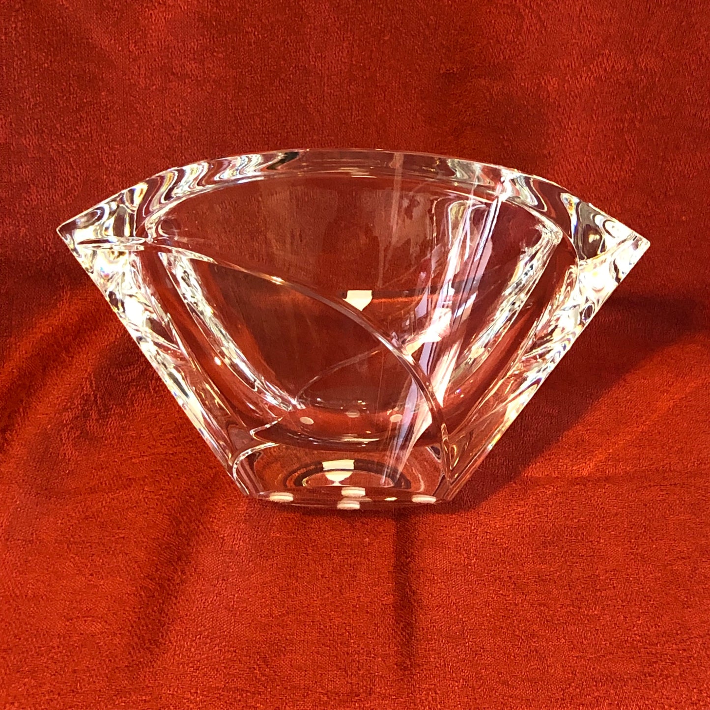 Orrefors Sweden Crystal Bowl-Marin Swirl Cut - #4776-12