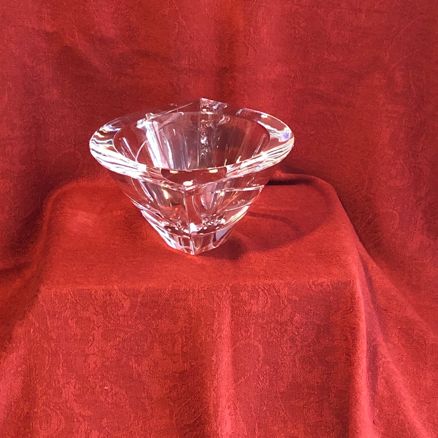 Orrefors Sweden Crystal Bowl-Marin Swirl Cut - #4776-12