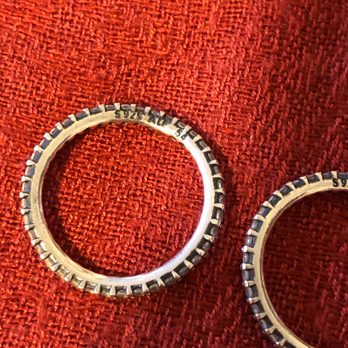 Pandora Wavy Eternity Ring, Set of 2 - Size 54 (7)