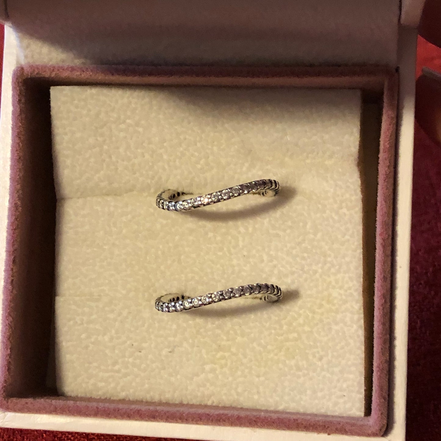 Pandora Wavy Eternity Ring, Set of 2 - Size 54 (7)