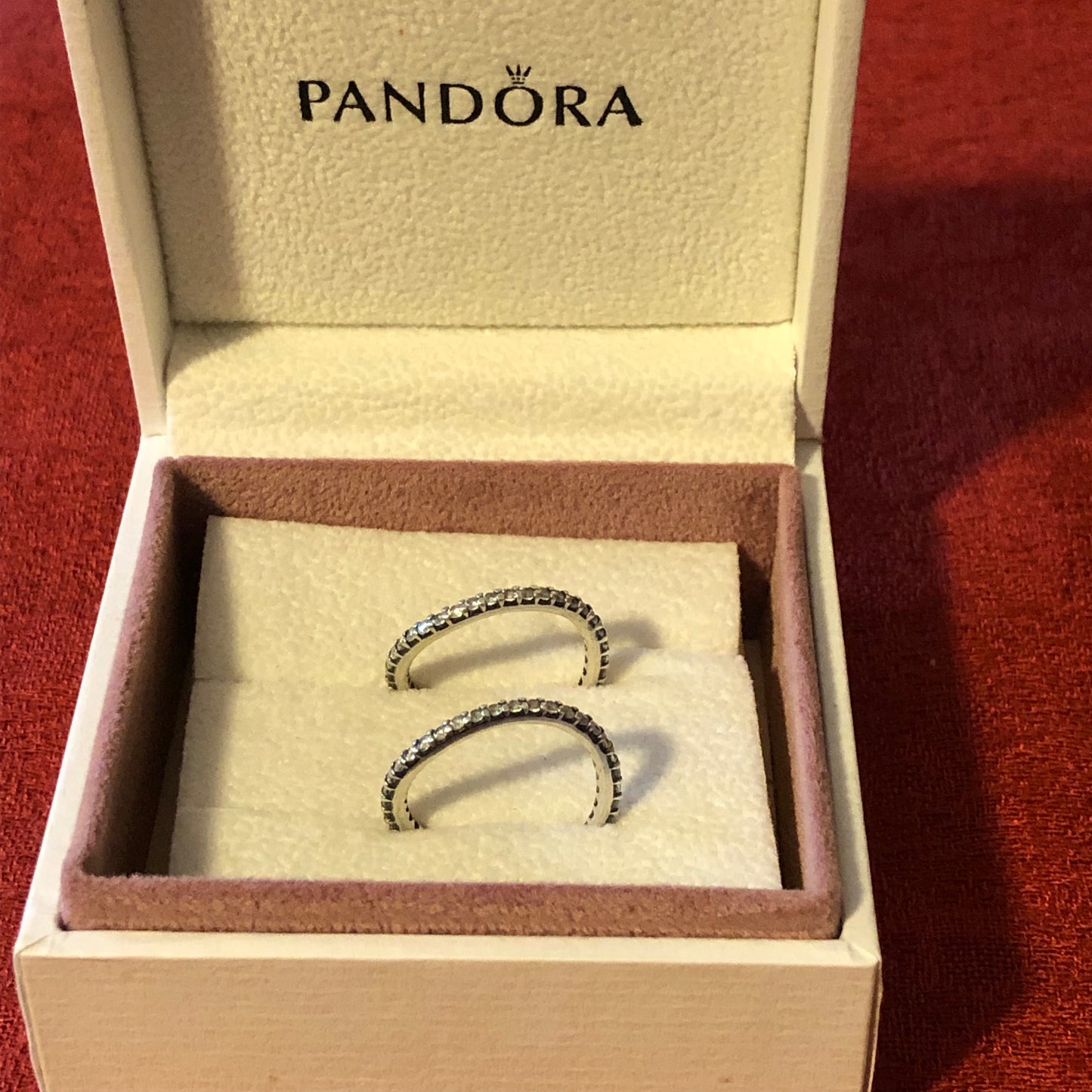 Pandora Wavy Eternity Ring, Set of 2 - Size 54 (7)