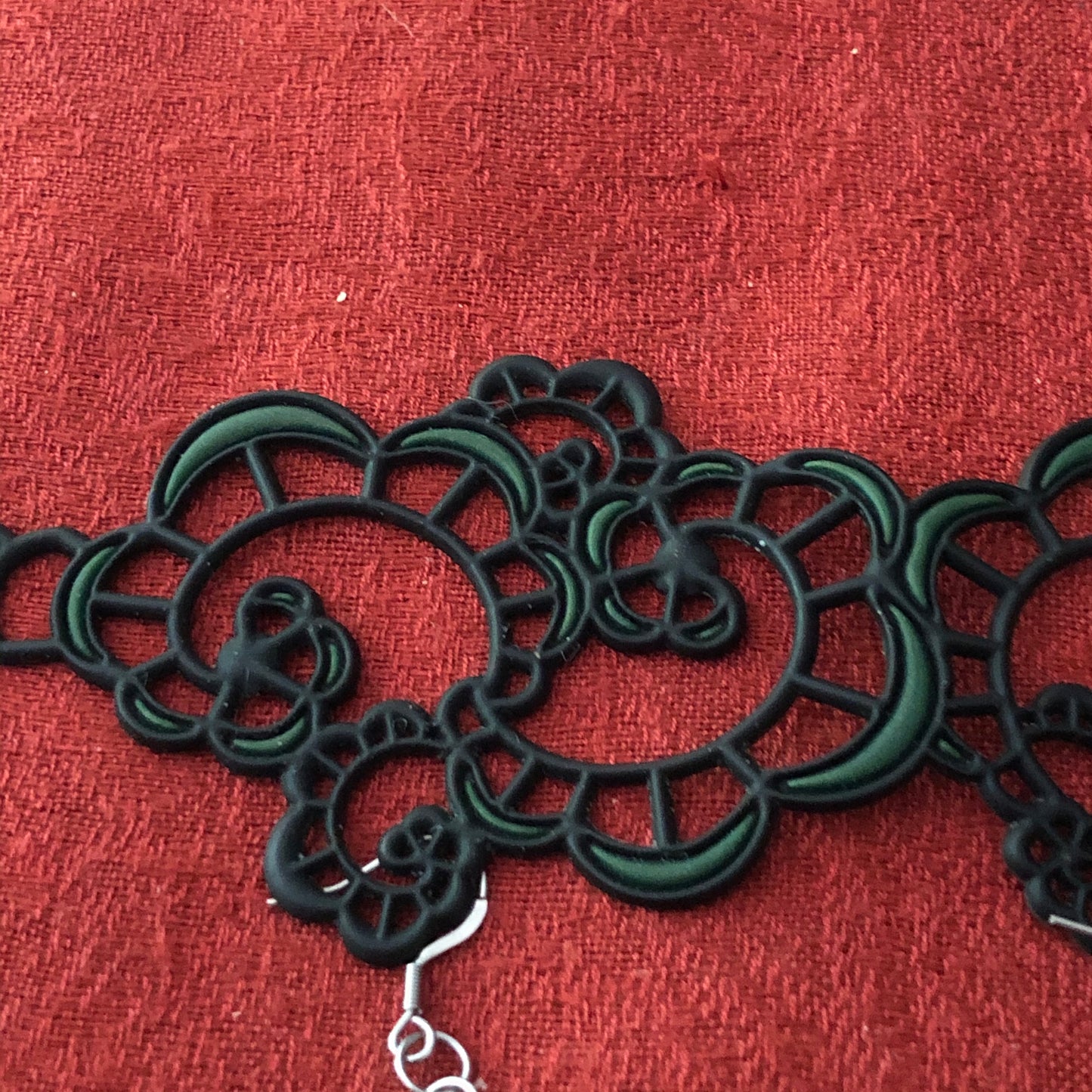 Laser Cut Rubber Bracelet and Earring Set