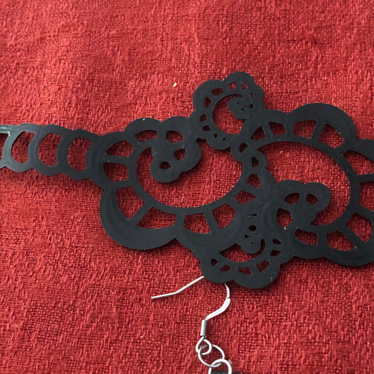 Laser Cut Rubber Bracelet and Earring Set