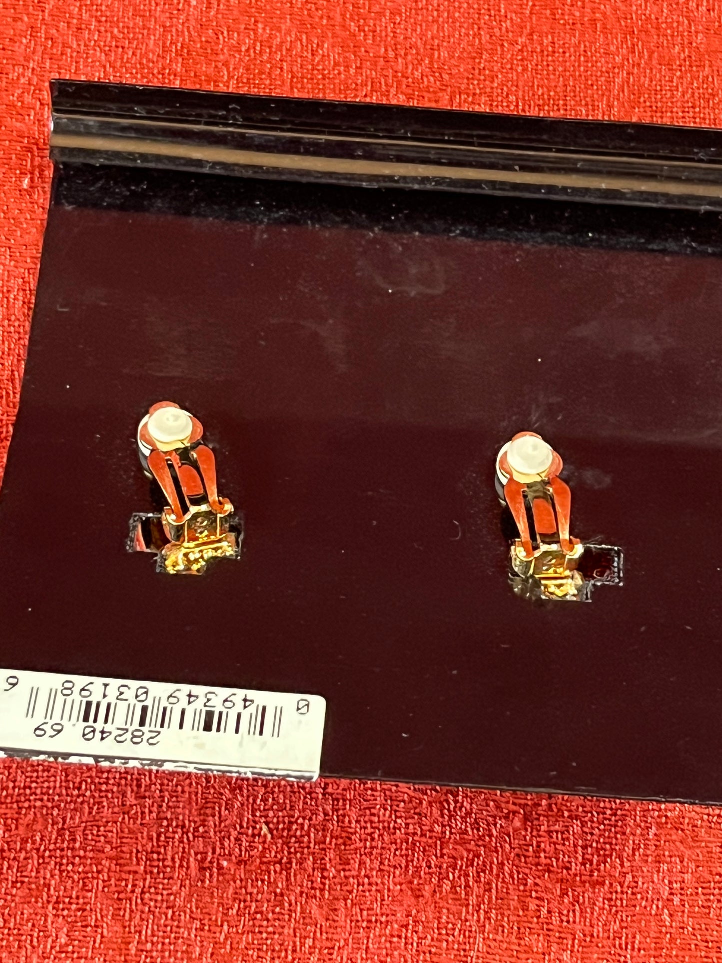 Vintage Swarovski Savvy Gold Tone and Crystal Clip On Earrings-New