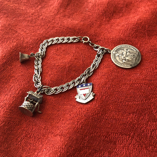 Vintage Silver Charm Bracelet