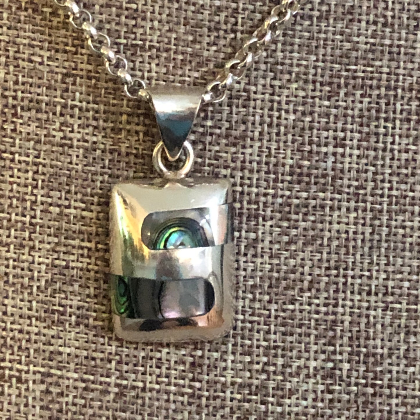 Sterling and Abalone Pendant and Chain