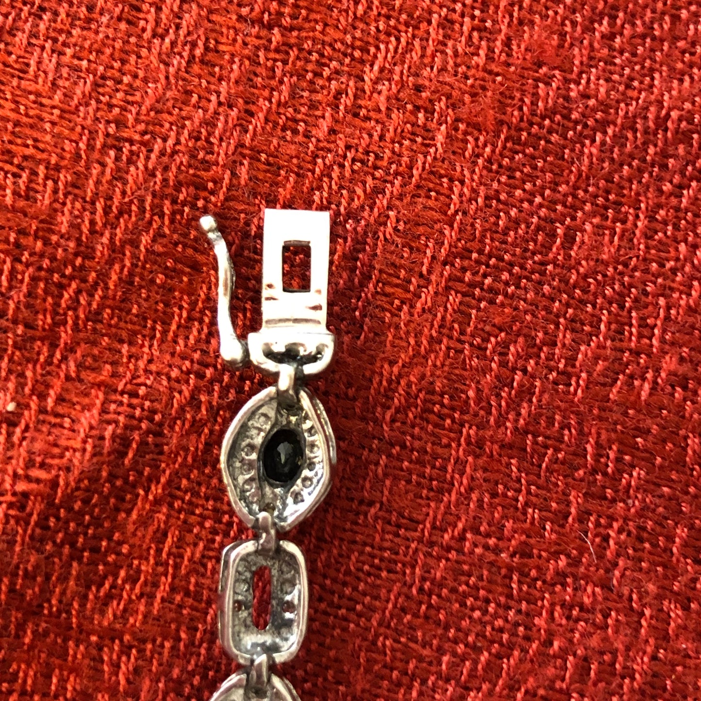 Sterling Tennis Style Bracelet with Cubic Zirconia Accents