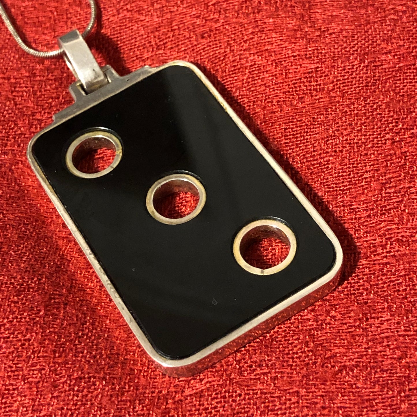 Sterling and Black Onyx Pendant and Chain
