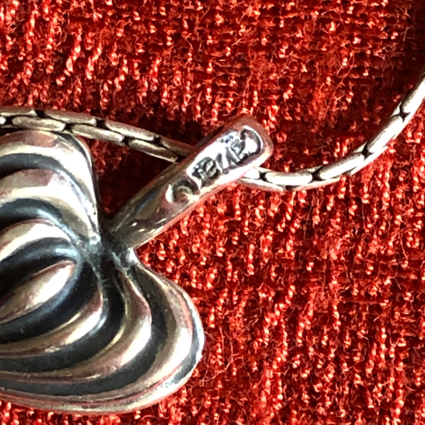 Sterling Lagos Caviar Fluted Heart Pendant and Sterling Chain