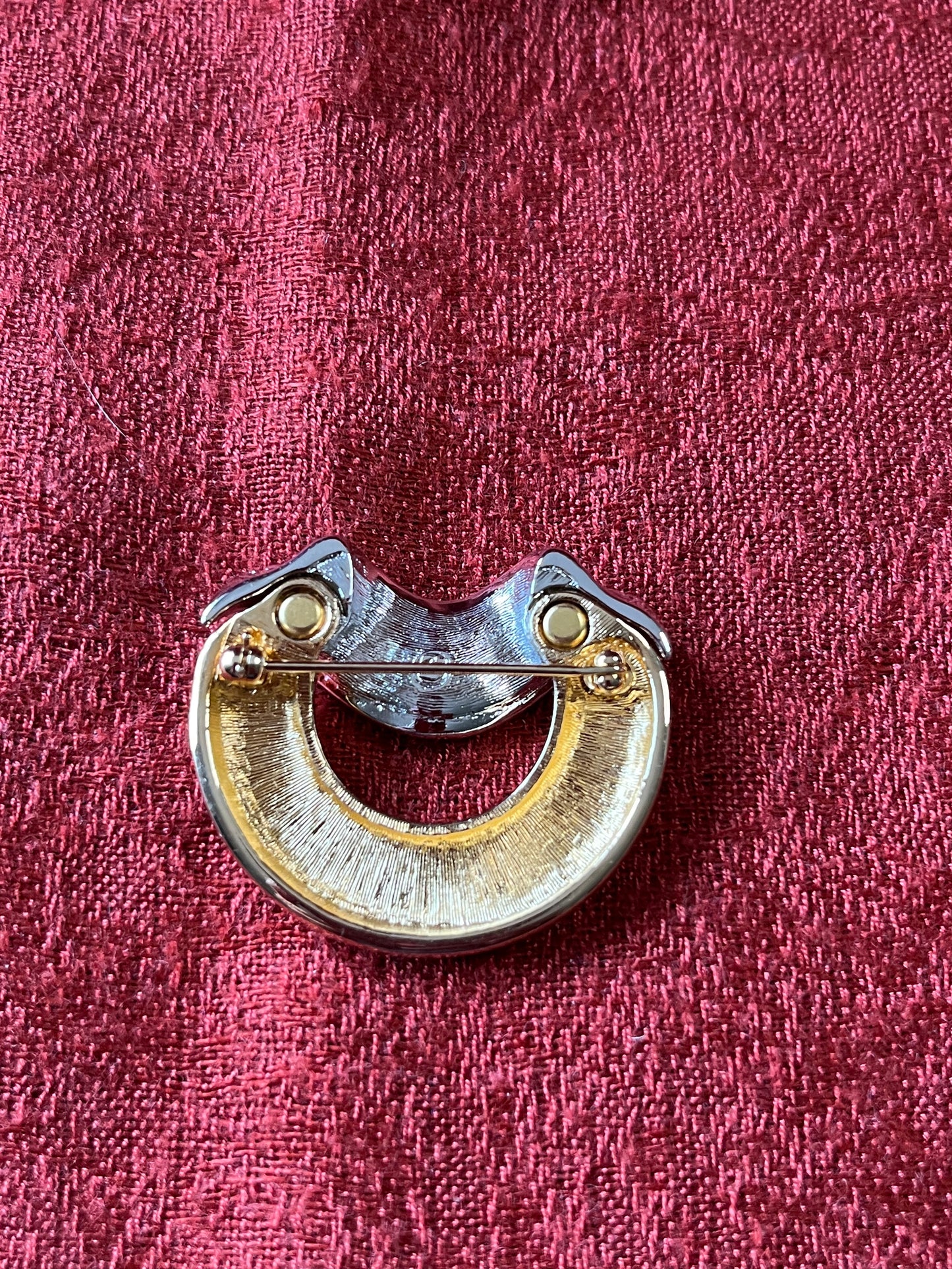 Swarovski Crystal Two-Toned Gold and Silver Brooch