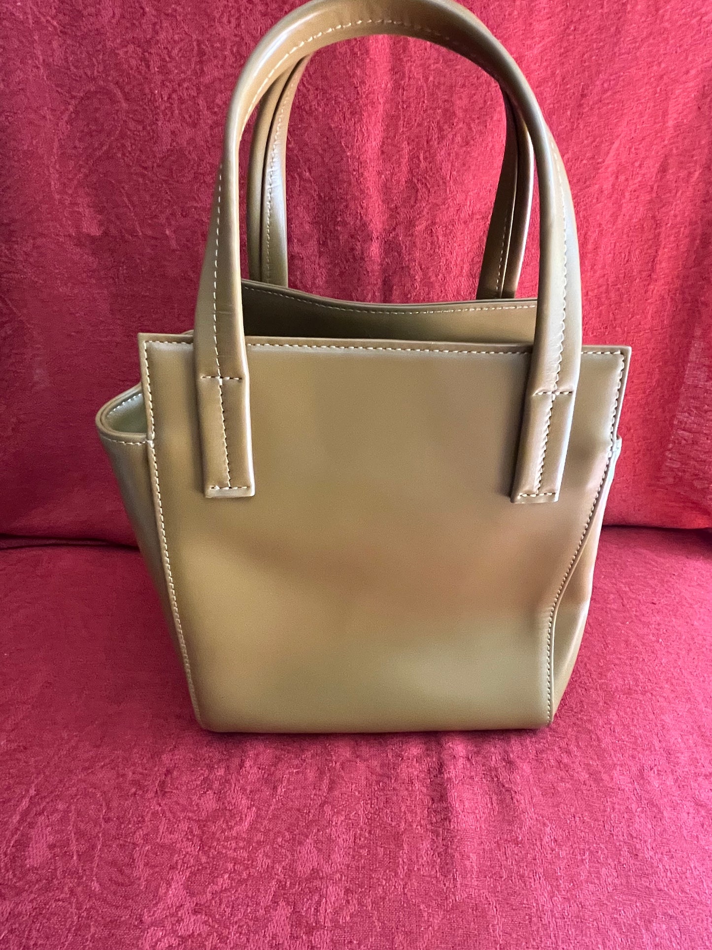 Small Short Handled Leather Bag by Vasic