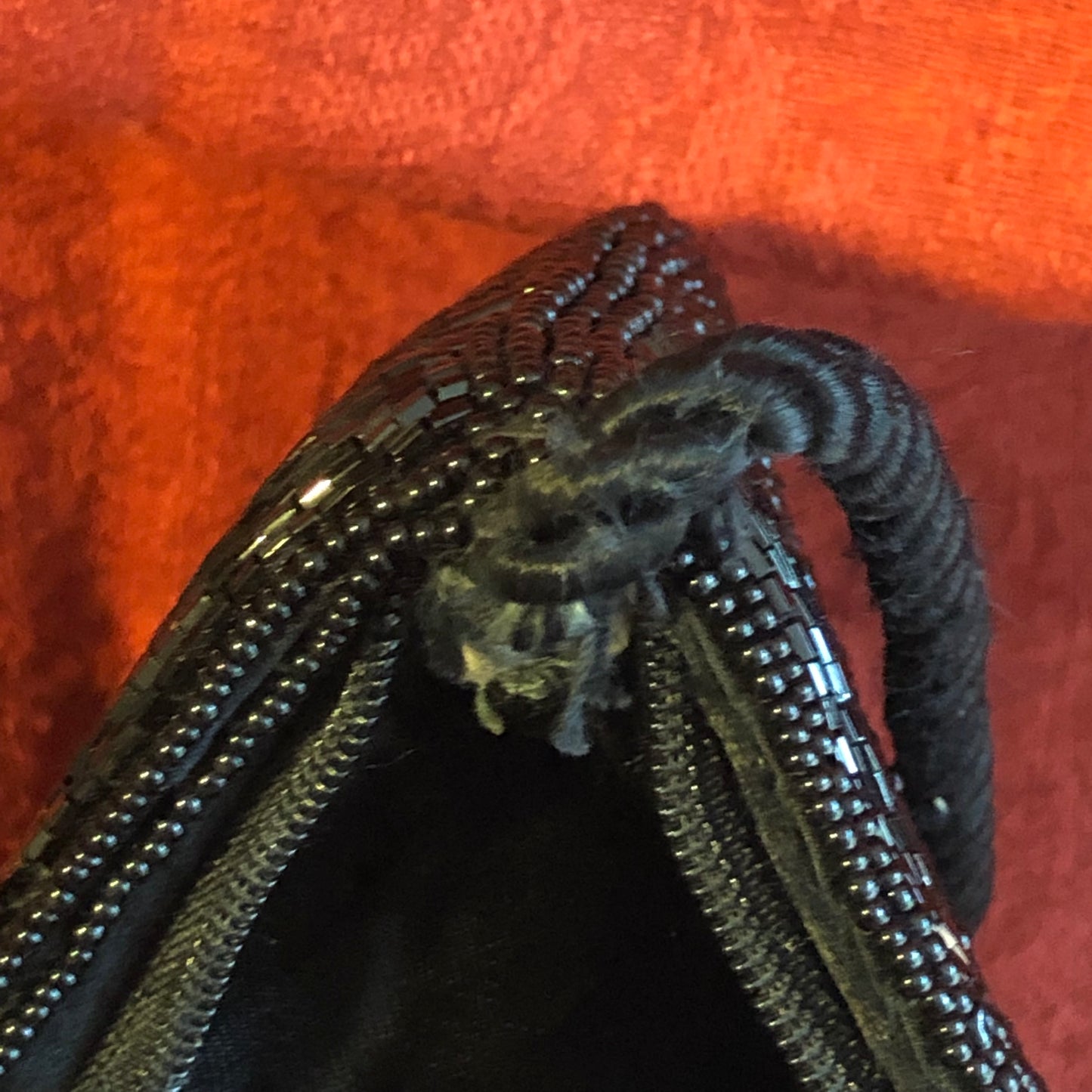 Vintage Marshall Fields 90s Black Beaded Evening Bag