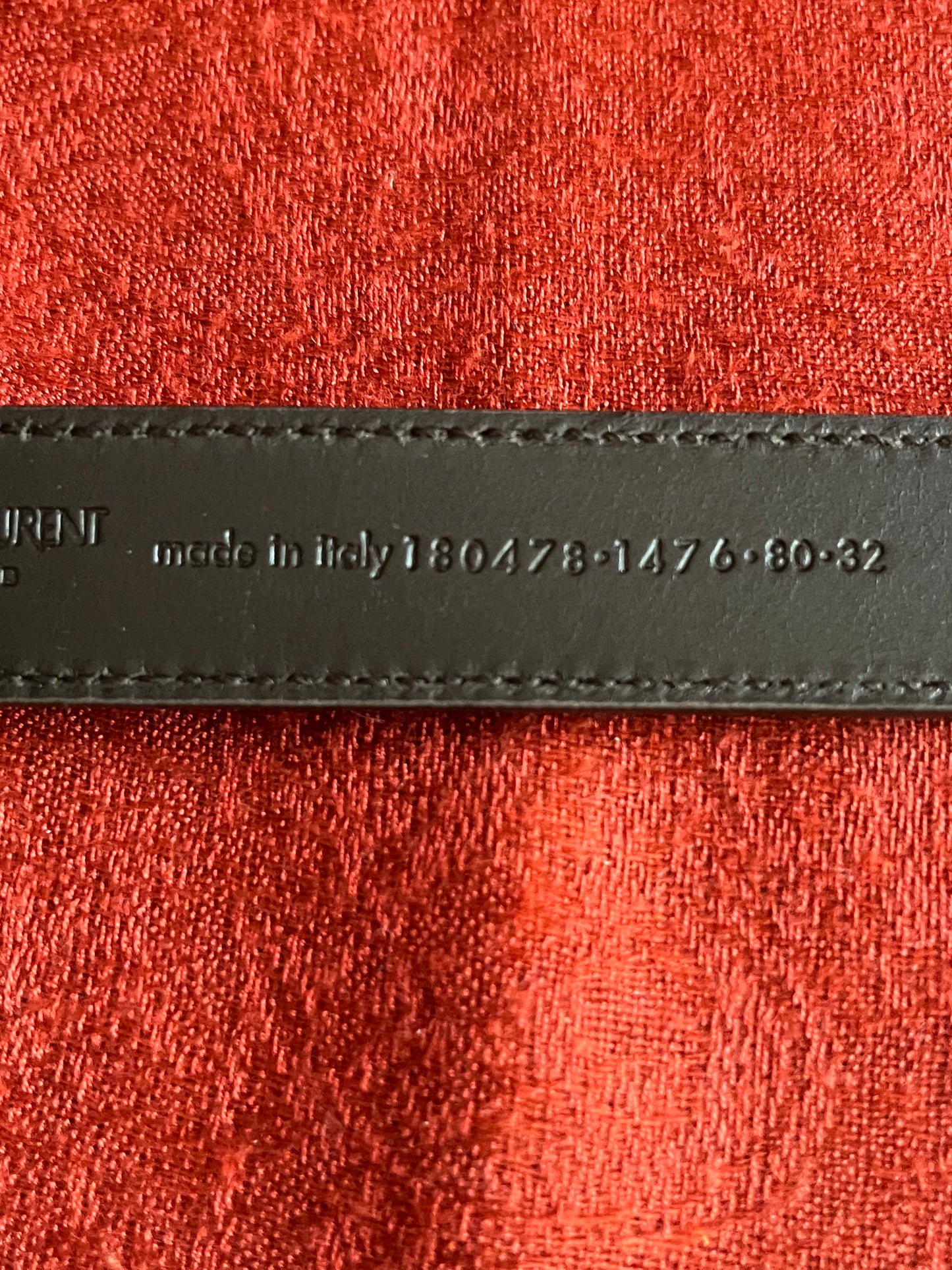 Vintage Aubergine Yves Saint Laurent Patent Leather Belt