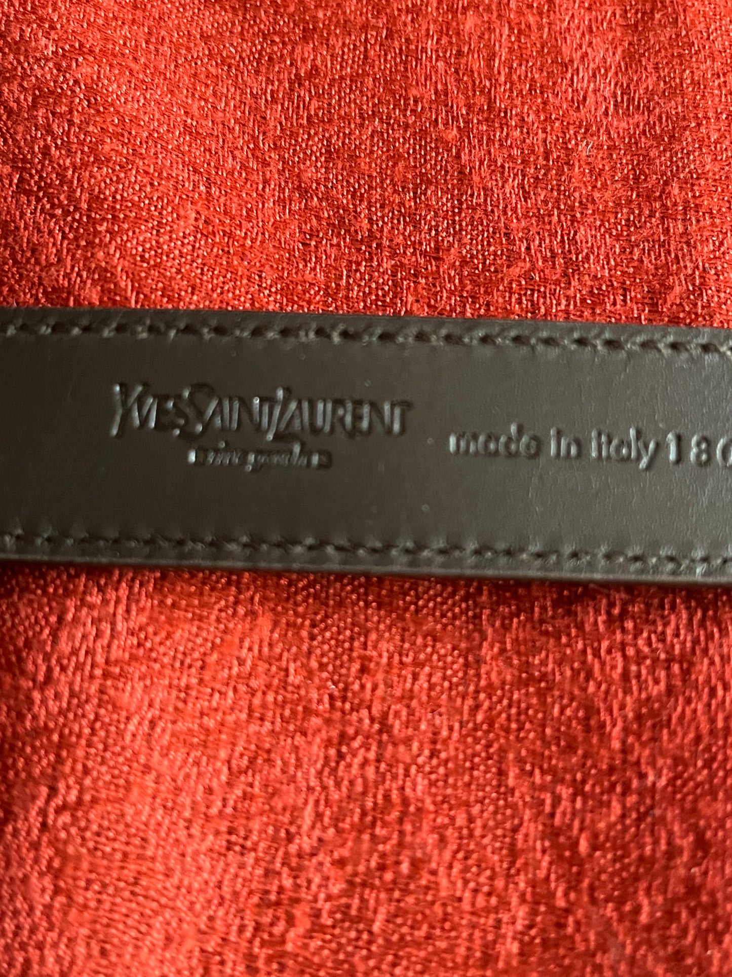 Vintage Aubergine Yves Saint Laurent Patent Leather Belt