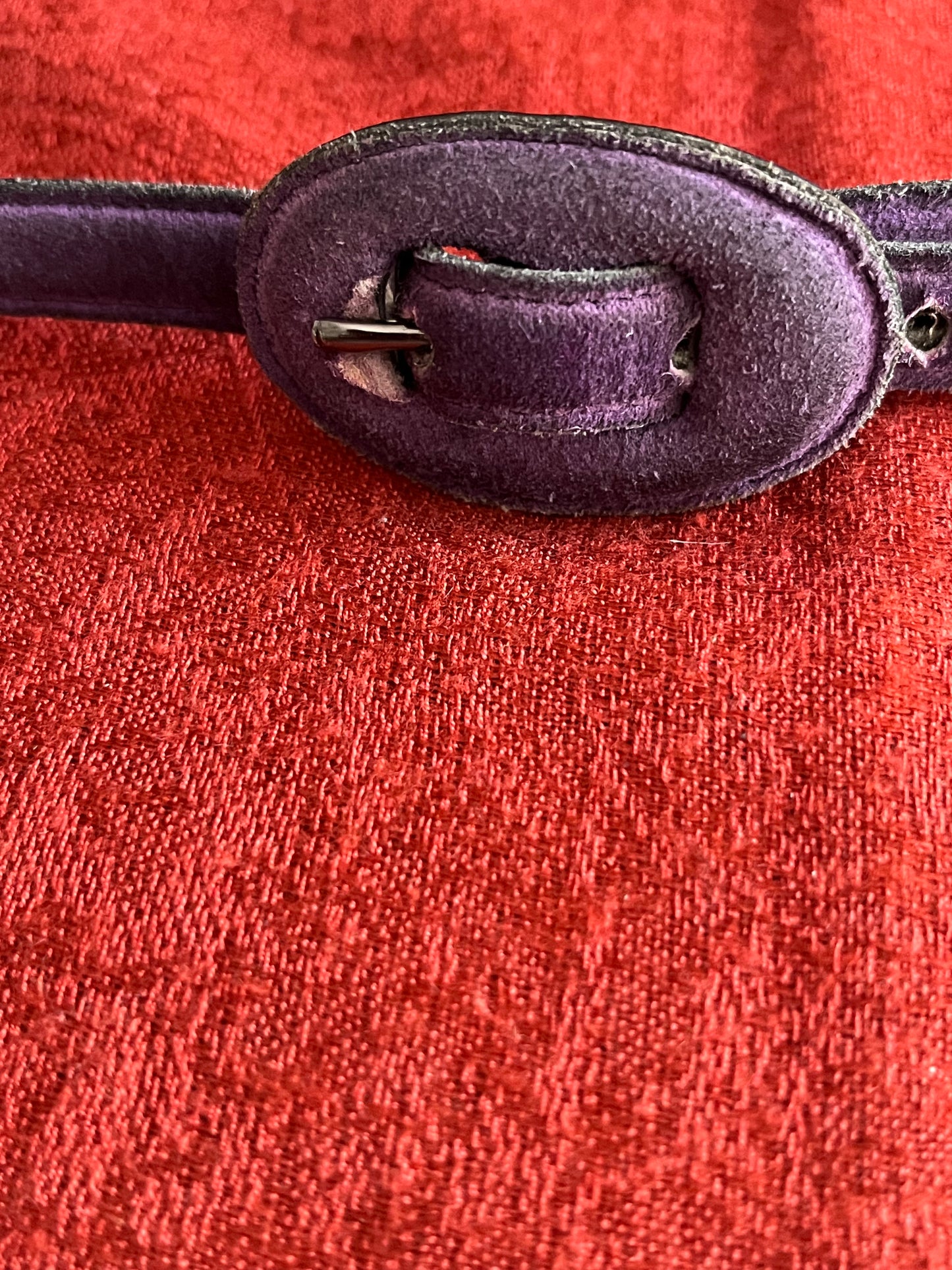 Vintage Purple Suede Yves Saint Laurent Skinny Belt-S/M