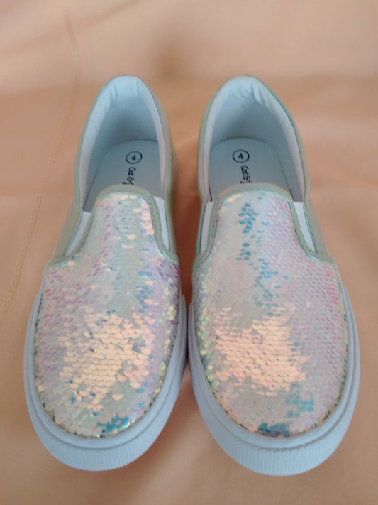 Cat & Jack Aliki Iridescent Shoes - Size 4