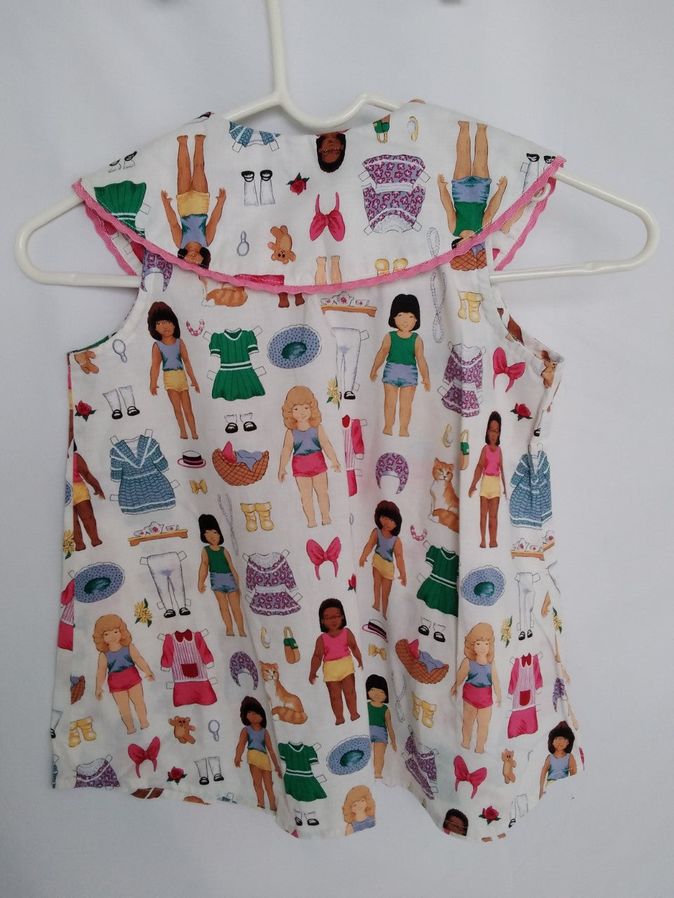 Vintage Chicken Noodle San Francisco Girl's Collared Sleeveless Top - Size 6
