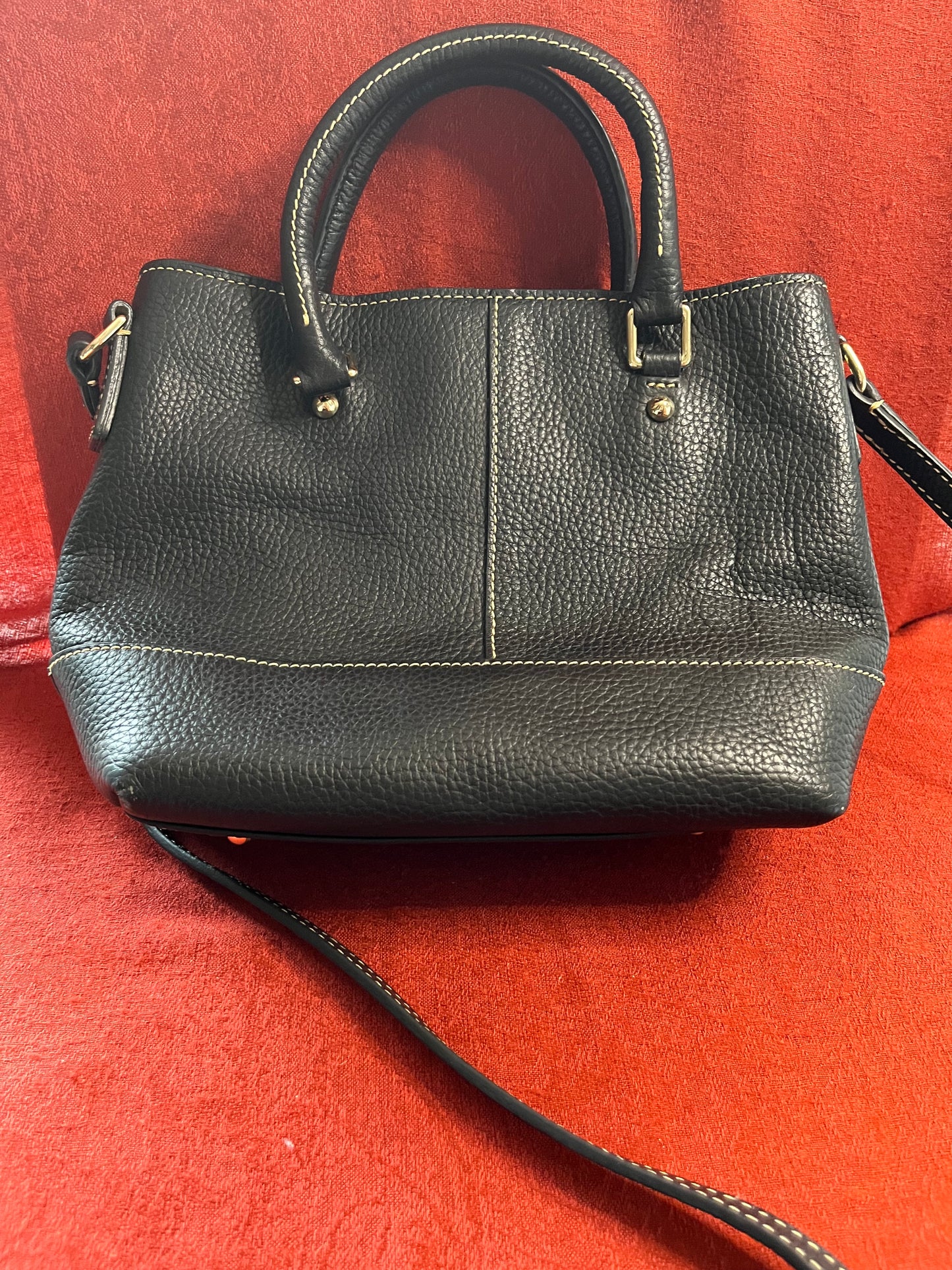 Black Dooney & Bourke Saffiano Leather Small Crossbody Bag