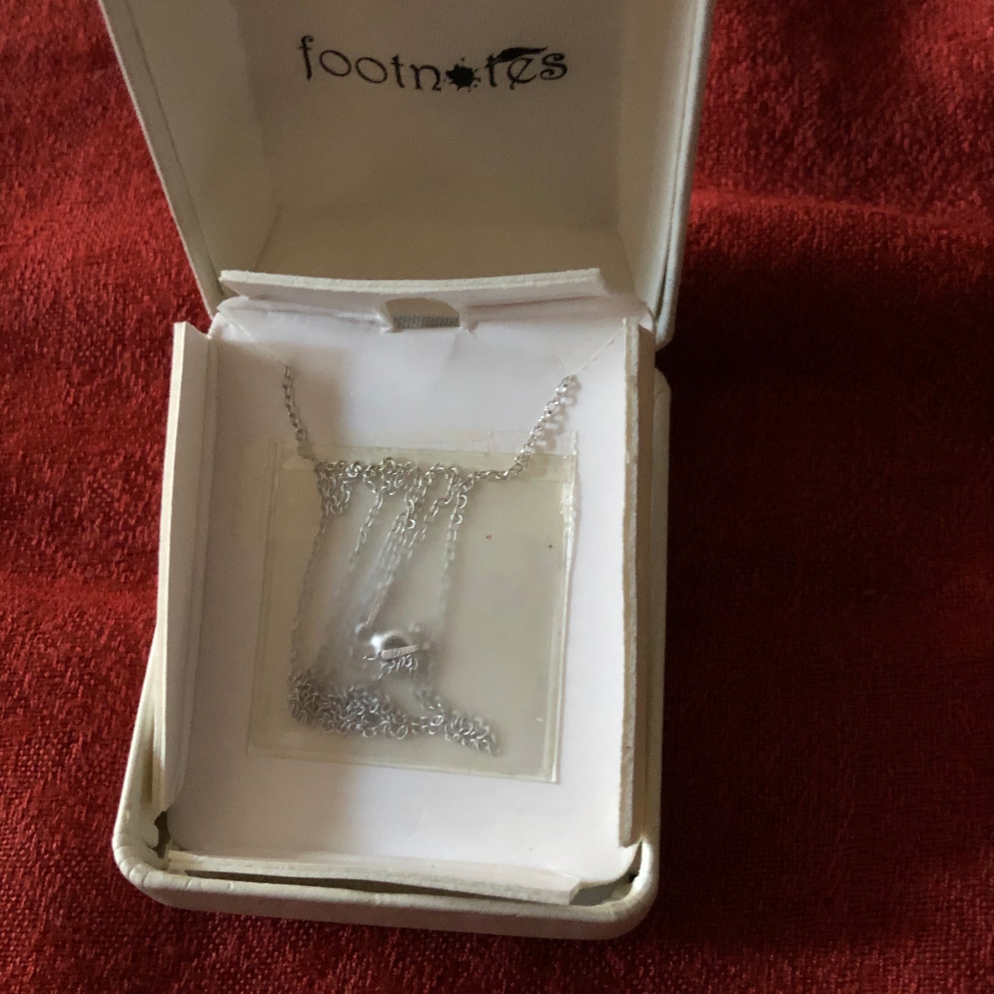 Foot Notes Sterling Silver Necklace-"Follow Your Heart"