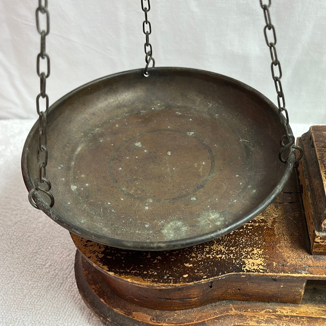 1784 - Stefano Ugolini Wormwood and Brass Balance Scale