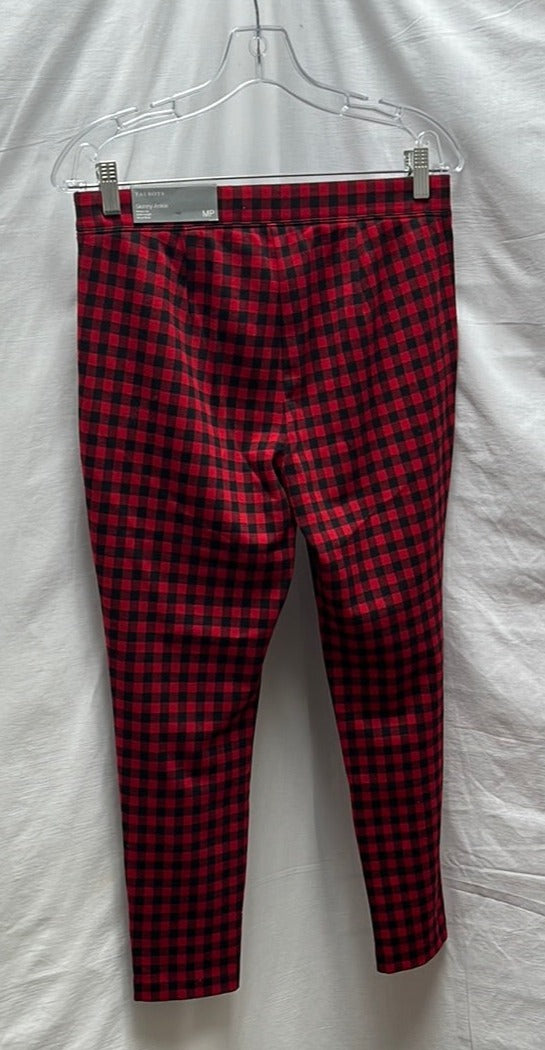Talbots red black Plaid Skinny Ankle Pant -- MP