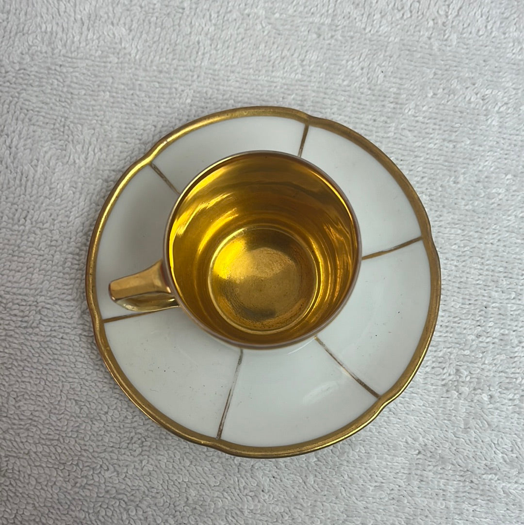 VTG -- Thomas Bavaria White and Gold Demitasse Cup and Saucer