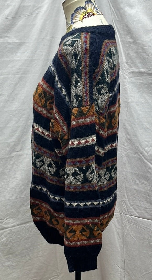 VTG - INDIANA SHOP Fair Isle Alpaca Peru Sweater - W: M/L | M: S/M