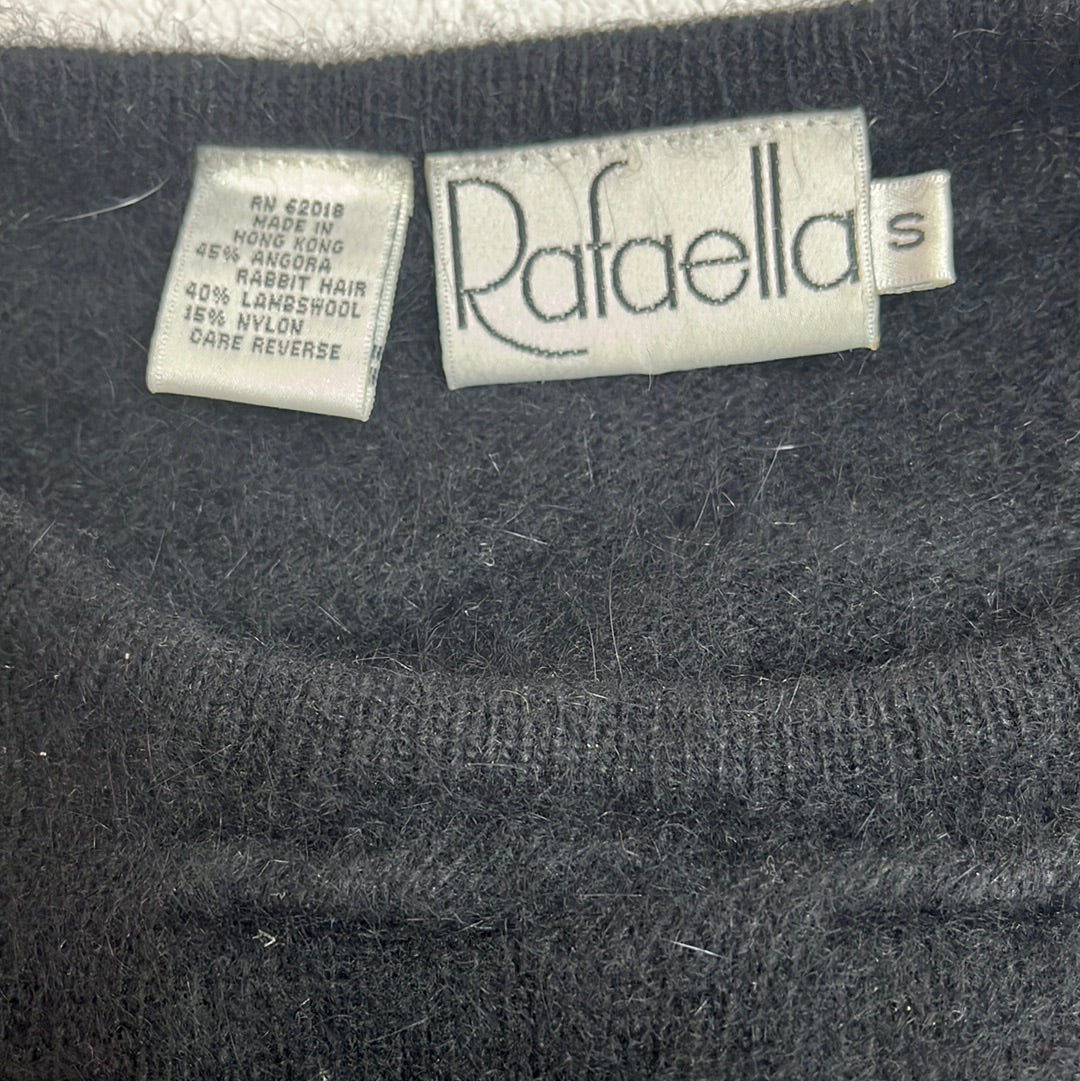 VTG -- 90s Rafaella Angora Rabbit Hair Lambswool Crewneck Sweater -- S