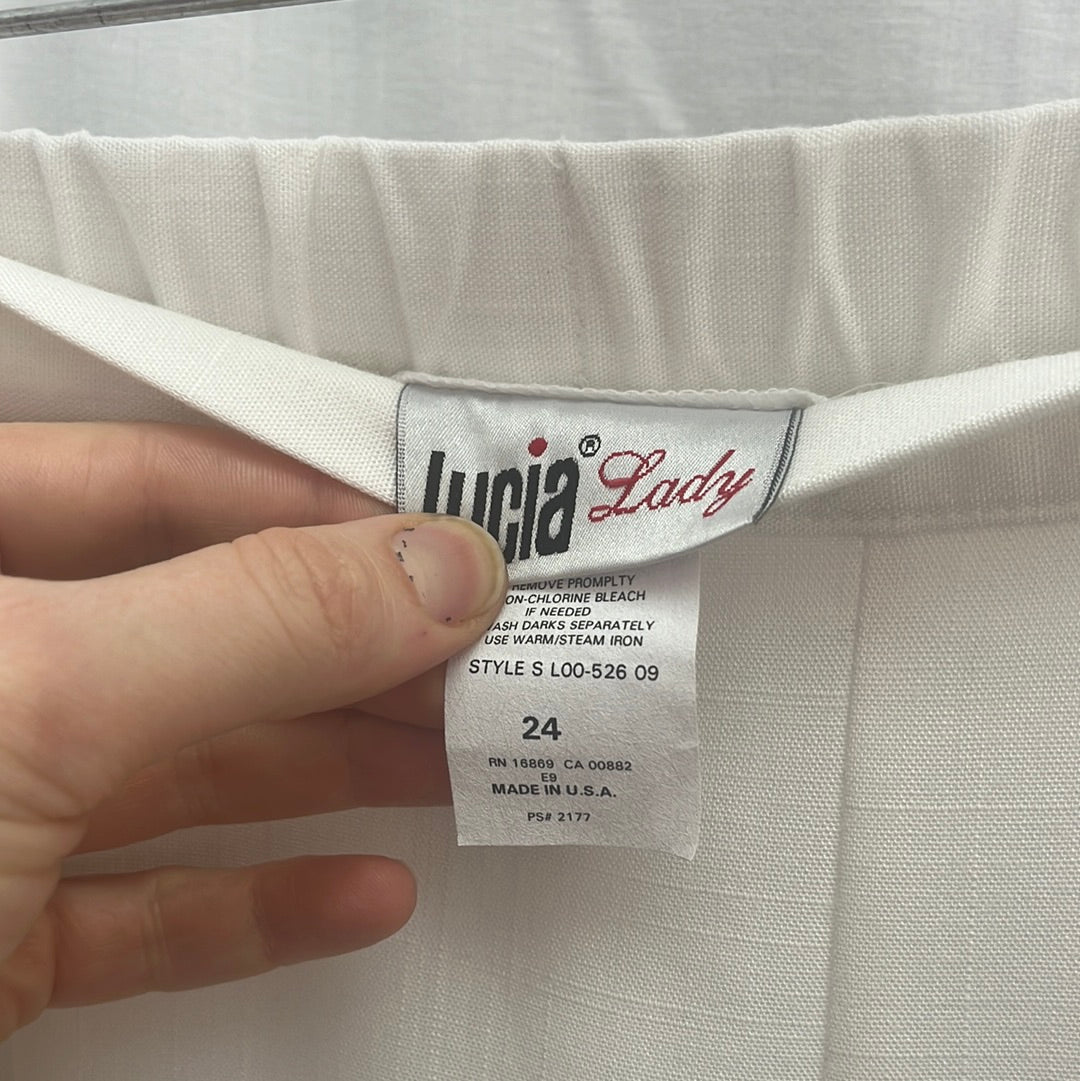 NWT/VTG -- Lucia Lady white Dress Pants -- 24