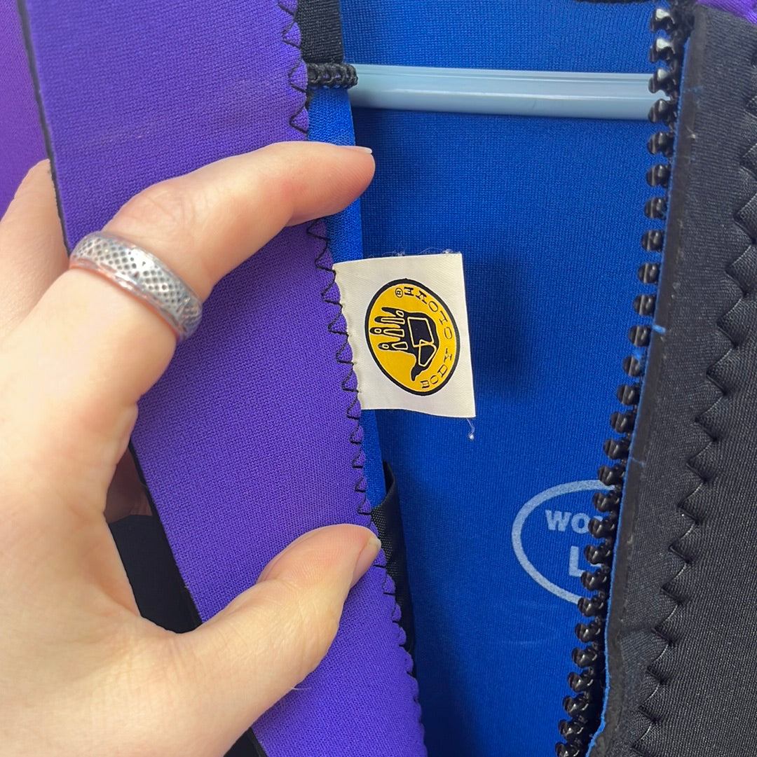 Body Glove Women's Purple+Black Short-sleeved Wetsuit -- Size L/9