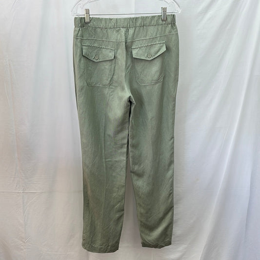 NWT -- Jones New York Pale Olive Linen Pull-on Pants -- 4