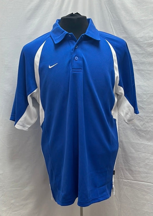 NWT -- Nike Blue White Dri-fit Golf Polo Shirt -- M