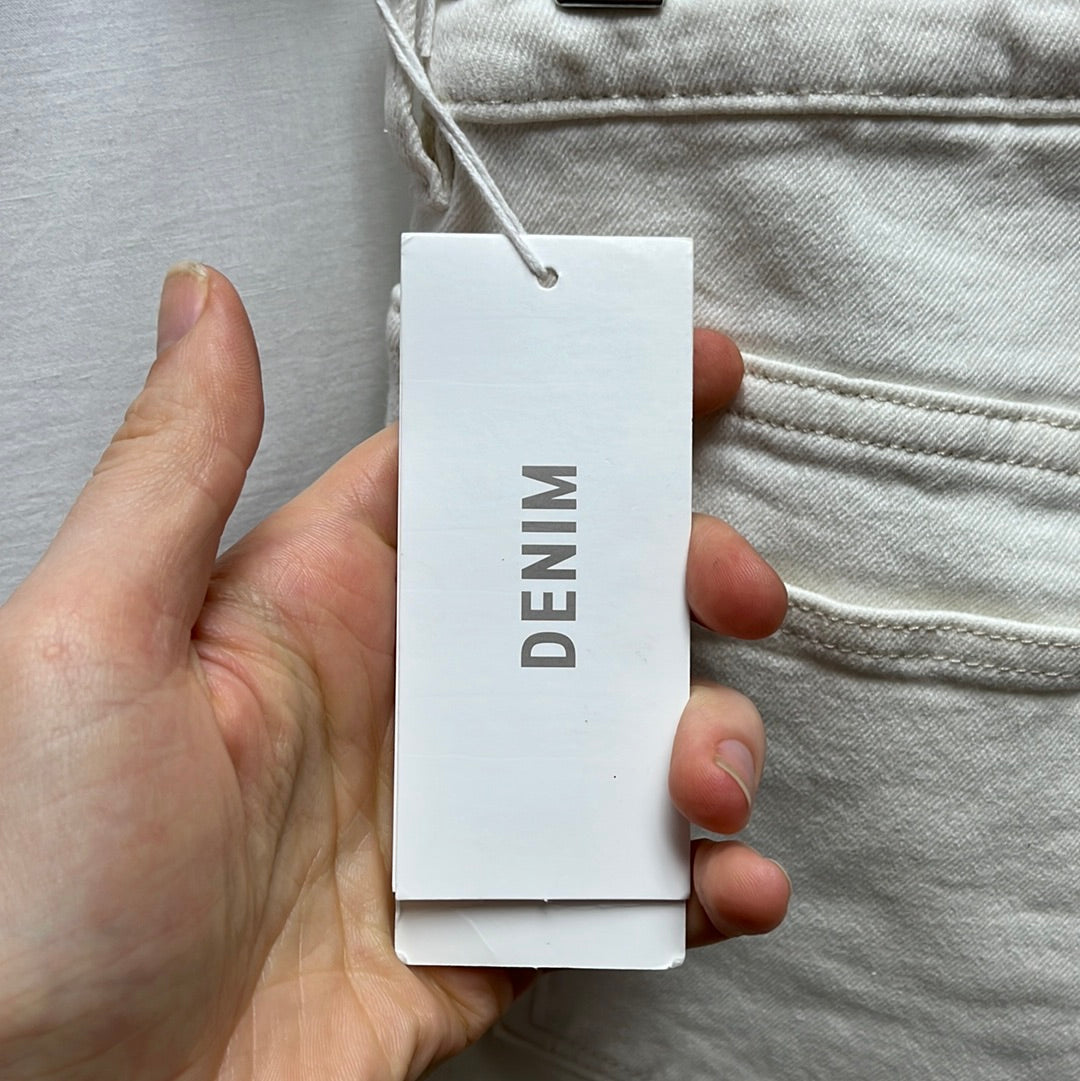 NWT -- Denim Crème Jupe Culotte High Waist Jeans -- 27