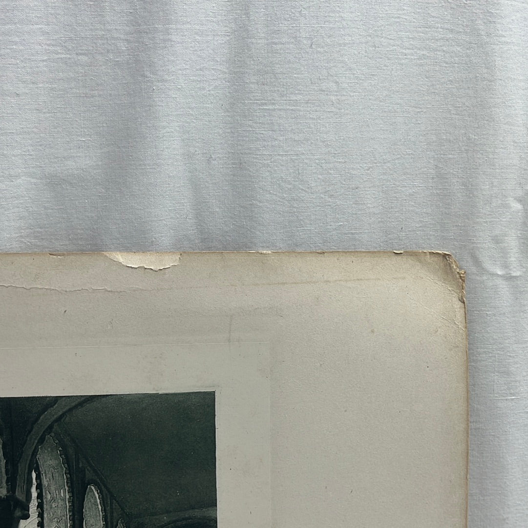 Antique -- Original George Barrie 1889 Photogravure from the Exposition Universelle de 1889 -- after JJ Aranda "The Chess Party"