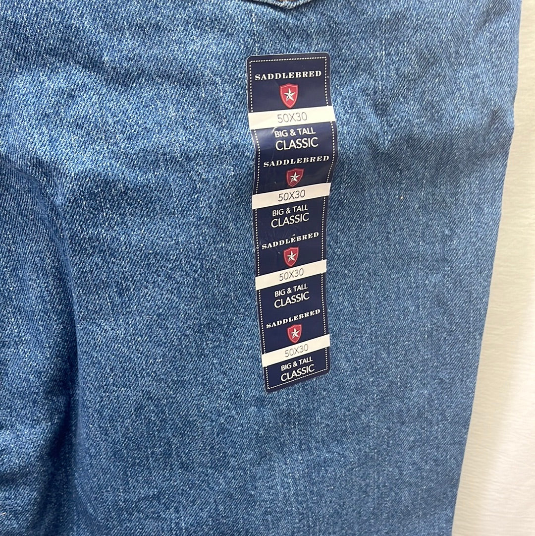 NWT - Saddlebred Big and Tall Regular Fit Light Wash Jeans - Size: 50x30