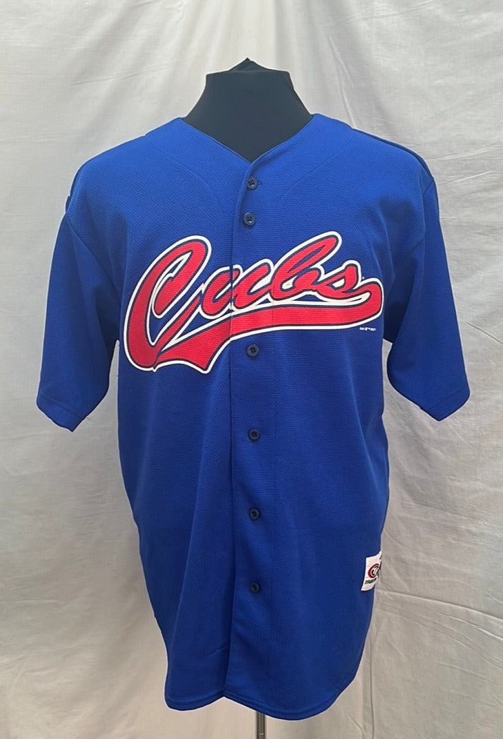 Vintage Chicago Cubs Blue Button up True Fan MLB Baseball 
