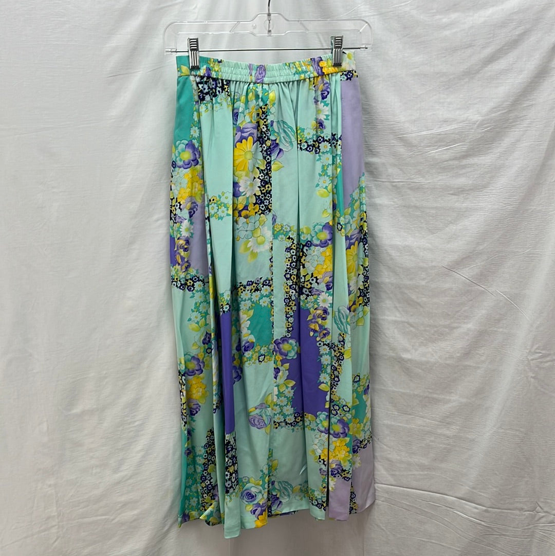 VTG / NWT - Diane Von Furstenberg Patchwork Silk Vest Skirt Set - XS