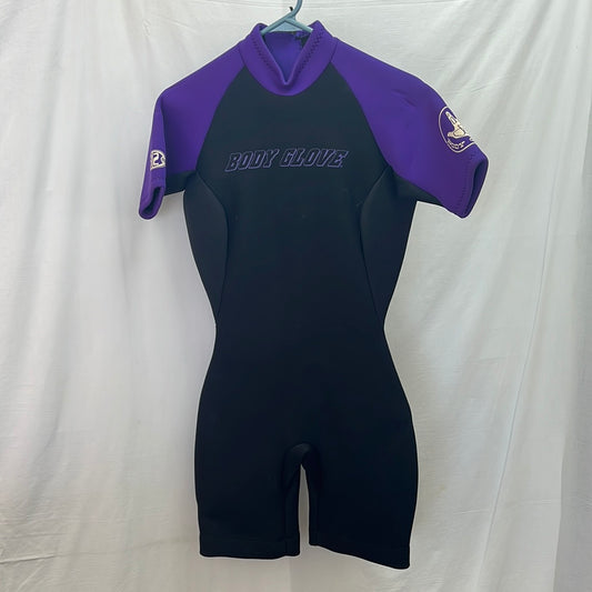 Body Glove Women's Purple+Black Short-sleeved Wetsuit -- Size L/9